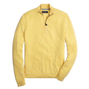 Pique Stitch Half-Zip - Yellow Heather